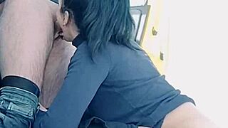 SUCKING HUGE COCK AT -10 DEGREES! HE WARMS MY TONGUE WITH HOT CUM LOAD!