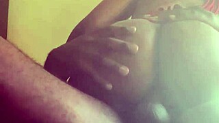 he loves her juicy ebony bounce on huge bbc chair ride! 🍑🔥💦