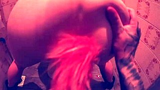 Plug stuffed in her tight tattooed ass before outdoor cum blast - Bia Roman