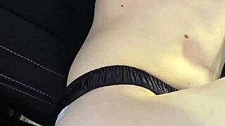 Sexy Skinny Milf Wife Rewards Stranger with Car Handjob Cumshot