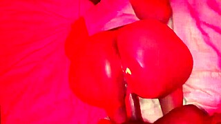 thick ebony housewife next door sneaks over curious for that huge neighbor cock creampie