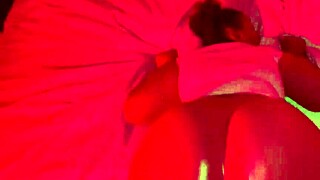 thick ebony housewife next door sneaks over curious for that huge neighbor cock creampie