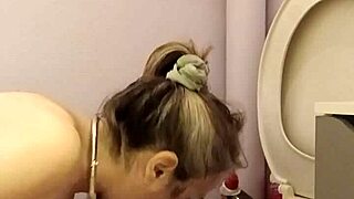 holy fuck french slave whore licks filthy toilets bound and begging!!