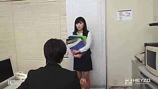 New Employee Yui Watanabe Relieves Stress with Uncensored Creampie Sex Skills