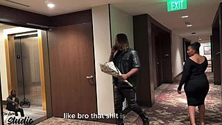 Tall dreadhead's juicy belly shakes as guest rams her big black cock