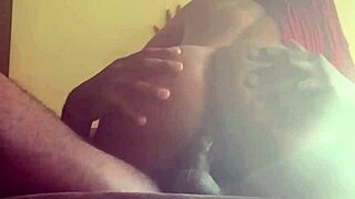 he loves her juicy ebony bounce on huge bbc chair ride! 🍑🔥💦