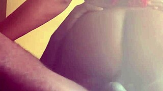 he loves her juicy ebony bounce on huge bbc chair ride! 🍑🔥💦