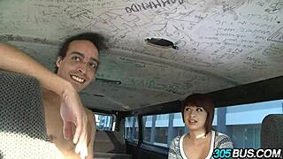 yo this short redhead teen 18+ gets fucked hard by strangers on bus