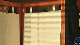 boyfriend spies as his blonde girlfriend massages milf's ass bent over doggystyle style