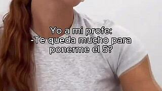 teacher milks intense student handjob