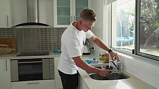 horny housewife dives into steamy threesome with big cocks waiting