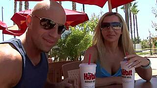 Hey Lysa, blonde milf mom, Barry Scott's monster cock fucks your shaved pussy in heels and lingerie?