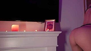 Curvy Blindfolded Latina Gatita Veve Licks Pussy Closeup in Heels Stockings Fantasy