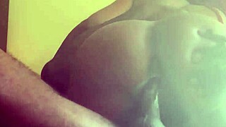 he loves her juicy ebony bounce on huge bbc chair ride! 🍑🔥💦