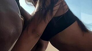 cute brazilian teen nysdel deepthroats big black cock first time facial cumshot