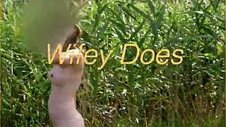 YOUNG WIFE FLASHES SHAVED PUSSY AND BIG TITS ON FIRST NUDE PUBLIC WALK!