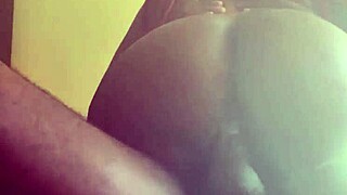 he loves her juicy ebony bounce on huge bbc chair ride! 🍑🔥💦