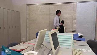 New Employee Yui Watanabe Relieves Stress with Uncensored Creampie Sex Skills