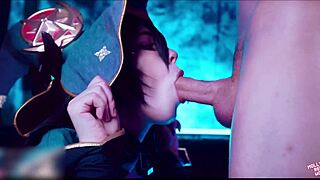 Astrologer Mona Pays Debts with Sloppy Cosplay Creampie and Double Cumshots!