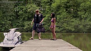 oh man donnabella mortel looks so sexy in that bikini by the freshwater... damn babe