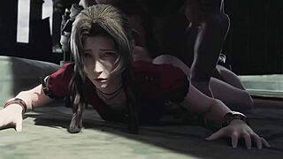 aerith gainsborough's shaved pussy rides cock in ultimate fap compilation