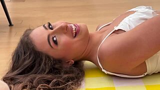 stretching scarlett page turned into hardcore yoga with her petite goddess tits and riding 🧘‍♀️🔥