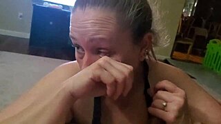 curvy blonde milf housewife dirty talks sucks hubby cock teases cuckold