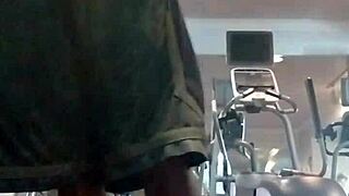 athletic gym wife workouts turn into solo tease sessions