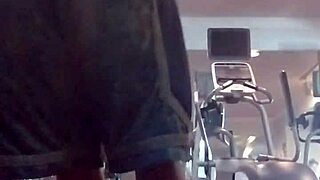 athletic gym wife workouts turn into solo tease sessions