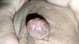 watch her brunette tits leak warm milk like creamy latte straight from nipples