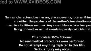 Naughty nurse Brianna Cole fingers toys shaved pussy orgasm