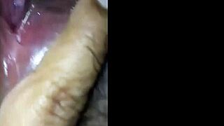 Wow Fat Black Babe with Big Natural Tits Masturbates Her Huge Ass!