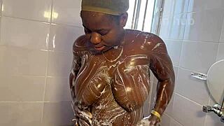 Girlfriend And Boyfriend Fuck Hard While Bathing In Bathroom