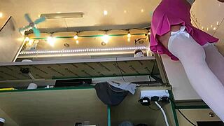 european babe skips panties for quick study cash