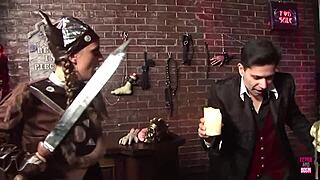 Brunette babe takes monster cock reverse cowgirl until explosive orgasm hits