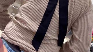 blonde milf mommy sucks stepson's huge cock in living room after wild kitchen fuck