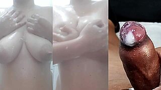 watch my tiny dick spurt while girlfriend squirts on her juicy tits and pussy part 13!?