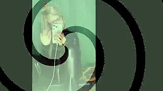 that bimbo sissy in glasses gets femdom toilet slave training with jerk off commands