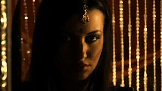 Exotic Indian Brunette Lover Dances Teasing Undresses Rips Clothes Erotic Striptease Nude