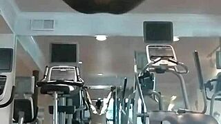 athletic gym wife workouts turn into solo tease sessions