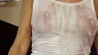 Housewife's kitchen frenzy unleashes wild panty chaos and natural tits