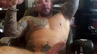 cigar with a hard on? nah this tattooed chick smokes my cock instead