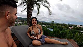 Street Pickup of Hot Asian Babe Onlyping for Raw Public Monster Cock Fuck with Antonio