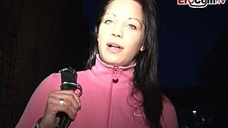 old man convinces shy german teen on street for cash sex interview and outdoor first time pov