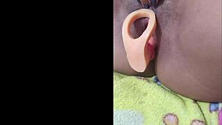 curly latina flashes juicy shaved pussy licks dildo orgasms wildly on camera