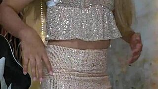 Transsexual strokes her rich cock feeling pure horny bliss solo