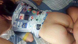 naughty wife pulls off condom for creampie in friend's pussy