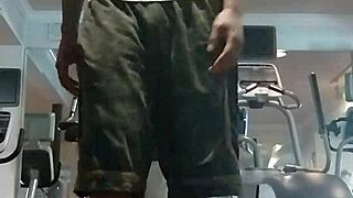 athletic gym wife workouts turn into solo tease sessions