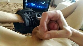 Young Stud Jerks Huge Cock Fantasizing Dad's Girl