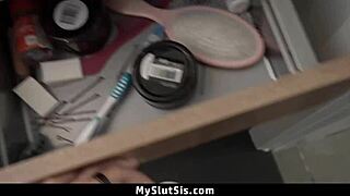 stepsis, why's this dildo in the bathroom? wanna ride my cock instead?